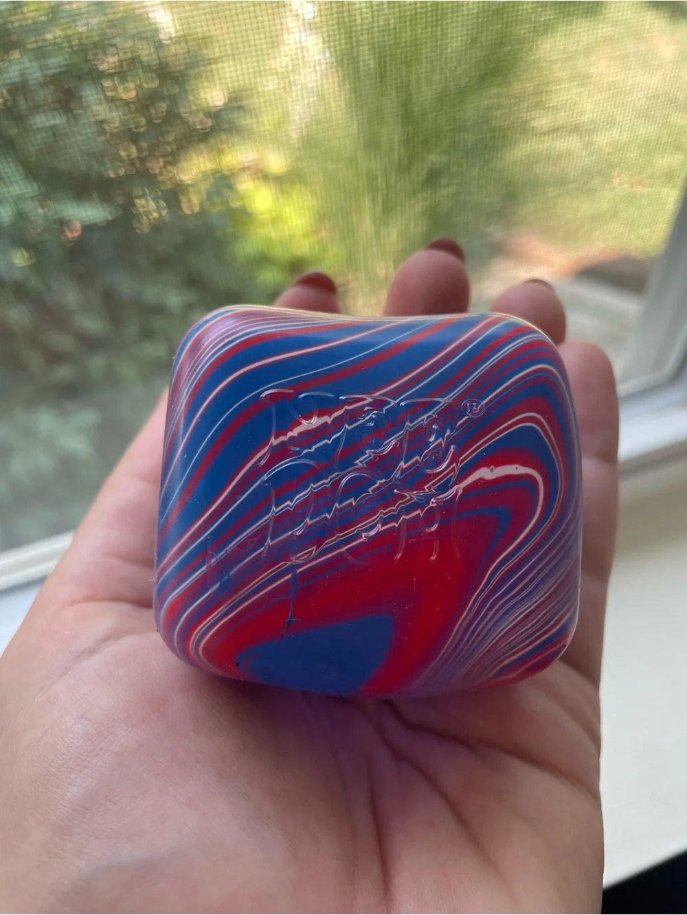 Swirled Red, White, Blue NEEDOH
